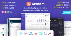 Akademi : React Redux School and Education Management Admin Template