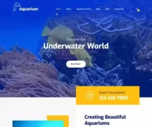 Aquarium Services WordPress theme aquarium fishery marine pool resort