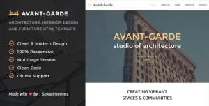 Avant-Garde - Architecture, Interior design & Furniture HTML Template