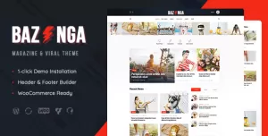 Bazinga  Modern Magazine & Viral Blog WordPress Theme