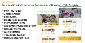 Be aHand Charity Foundation, Fundraise And Donation HTML Template