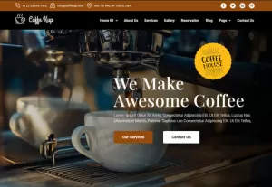 CoffeeKup – Cafe & Coffee Shop  Elementor Template Kit