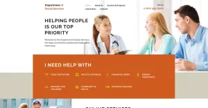 Department of social services Website Template