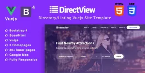 DirectView - Directory and Listings Vuejs Site Template