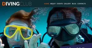 Diving Club Moto CMS 3 Template