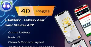 E-lottery Ionic Starter App IonicFrameWork - TemplateMonster