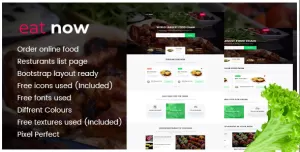 Eat Now Restaurants Directory - PSD