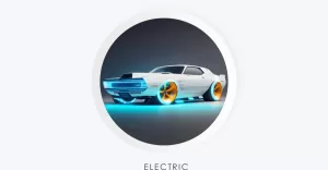 Elektrische auto Thema_Futuristische technologiesfeer