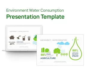 Environment Water Consumption PowerPoint template