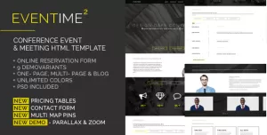 Eventime - Conference Event & Meeting HTML Template