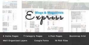 Express - Blog and Magazine PSD Template