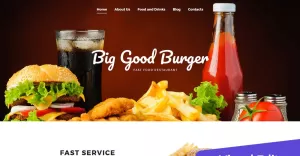 Fast Food Restaurant MotoCMS Website Template