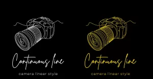 Film Camera Linear Style Logo