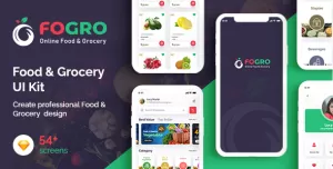 FOGRO  Food & Grocery App UI Kit for Sketch