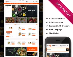 Foodcue - The Fastfood Store Responsive OpenCart Template