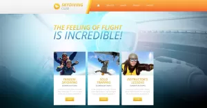 Free Skydiving Responsive Website Design - TemplateMonster