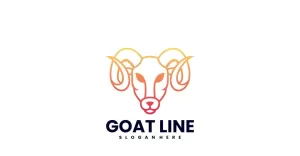 Goat Line Art Logo Style 2