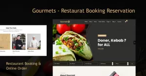 Gourmets - Restaurat Booking Reservation Joomla Template