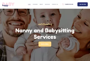 Happy Baby - Nanny & Babysitting Services WordPress Theme