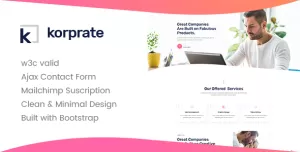 Korprate - One Page Corporate HTML5 Template