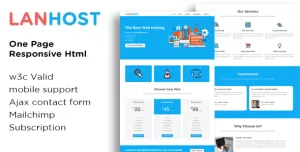 Lanhost - One Page Hosting HTML Template