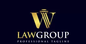 Letter W Lawyer Law Firm Logo