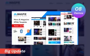 Magpie - Newspaper html Template