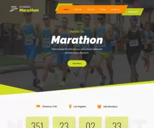 Marathon WordPress theme for running action extreme adventure sports