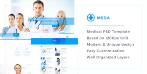 Meda — Responsive Hospital and Health Care PSD Template