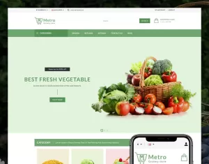 Metro Grocery and Vegetables OpenCart Template