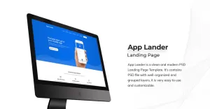 Mobile App Landing Page PSD Template - TemplateMonster