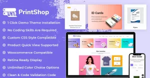 Printzy - Printing Store & Design Service WooCommerce Elementor Theme