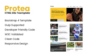 Protea - HTML Sports Template for Sports Club & Agency