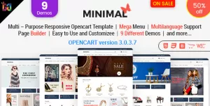 Responsive OpenCart 3 Theme Template - Minimal Fashion & Jewelry Store