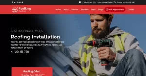 Roofking  Roofing Company Multipurpose Responsive Website Template