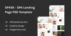 SPXEK - Spa & Beauty Landing Page PSD Template