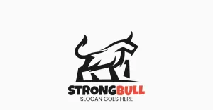 Strong Bull Line Art Logo 1