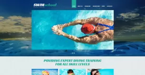 Swimming School Responsive Joomla Template - TemplateMonster
