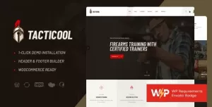 Tacticool  Shooting Range & Gun Store WordPress Theme