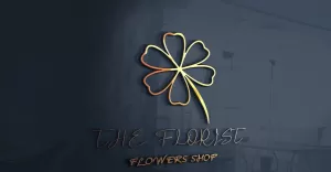 The Florist Flowers Shop Logo Template Vector File