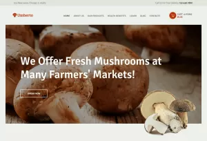 Umberto - Mushroom Farm & Organic Products Store WP Theme