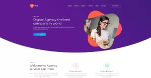 UpMine - Digital Agency Flat Design Simple Joomla Template