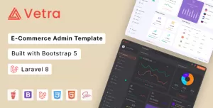Vetra  Bootstrap 5 HTML & Laravel 8 eCommerce Admin Dashboard Template (Starter Kit)