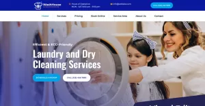 WashHouse - Laundry and Dry Cleaning Moto CMS 3 Template