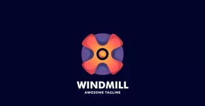 Windmill Gradient Colorful Logo Design - TemplateMonster