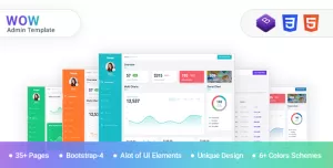 WOW - Admin Template Bootstrap 4 with material design