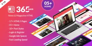 365 Days  News HTML Template