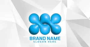 3D Inflate Creative Software Brand logo Design