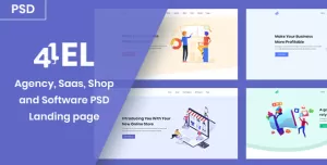 4EL - Agency, Saas, Shop and Software PSD Landing page