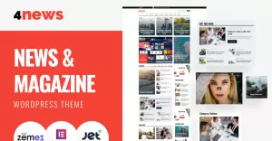 4News - News & Magazine WordPress Elementor Theme